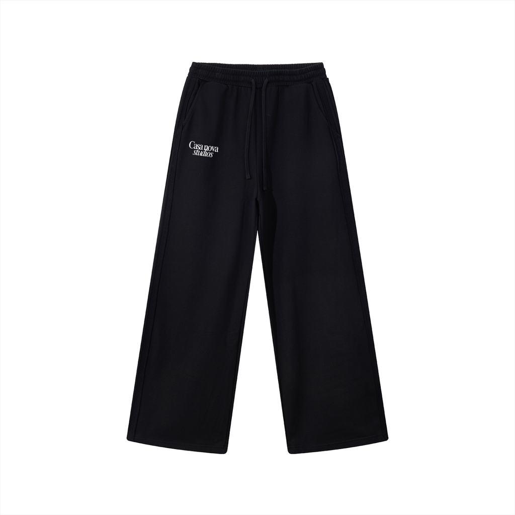 Contrast Tape Straight-Leg Sweatpants