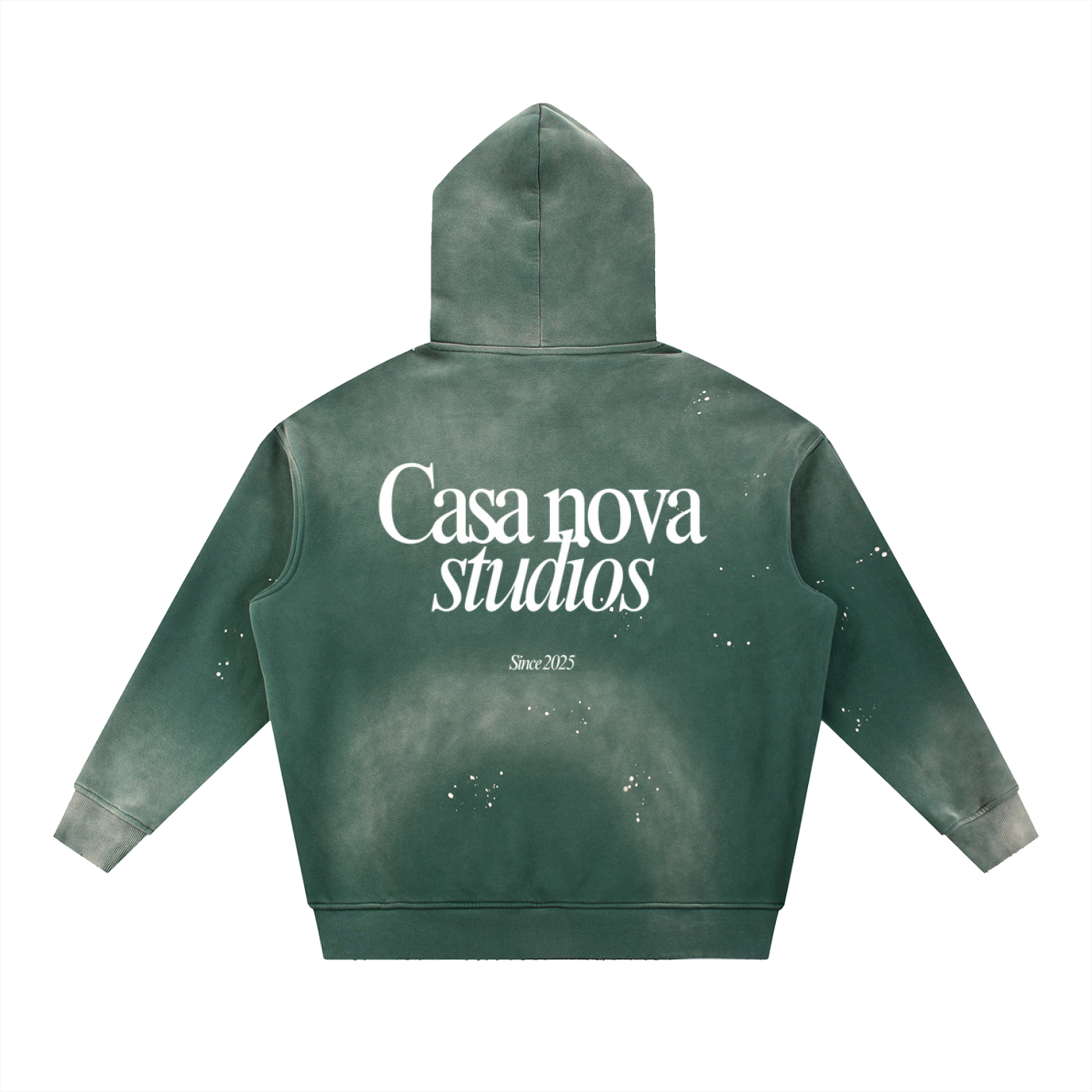 Vintage Washed Frayed Fleece Hoodie