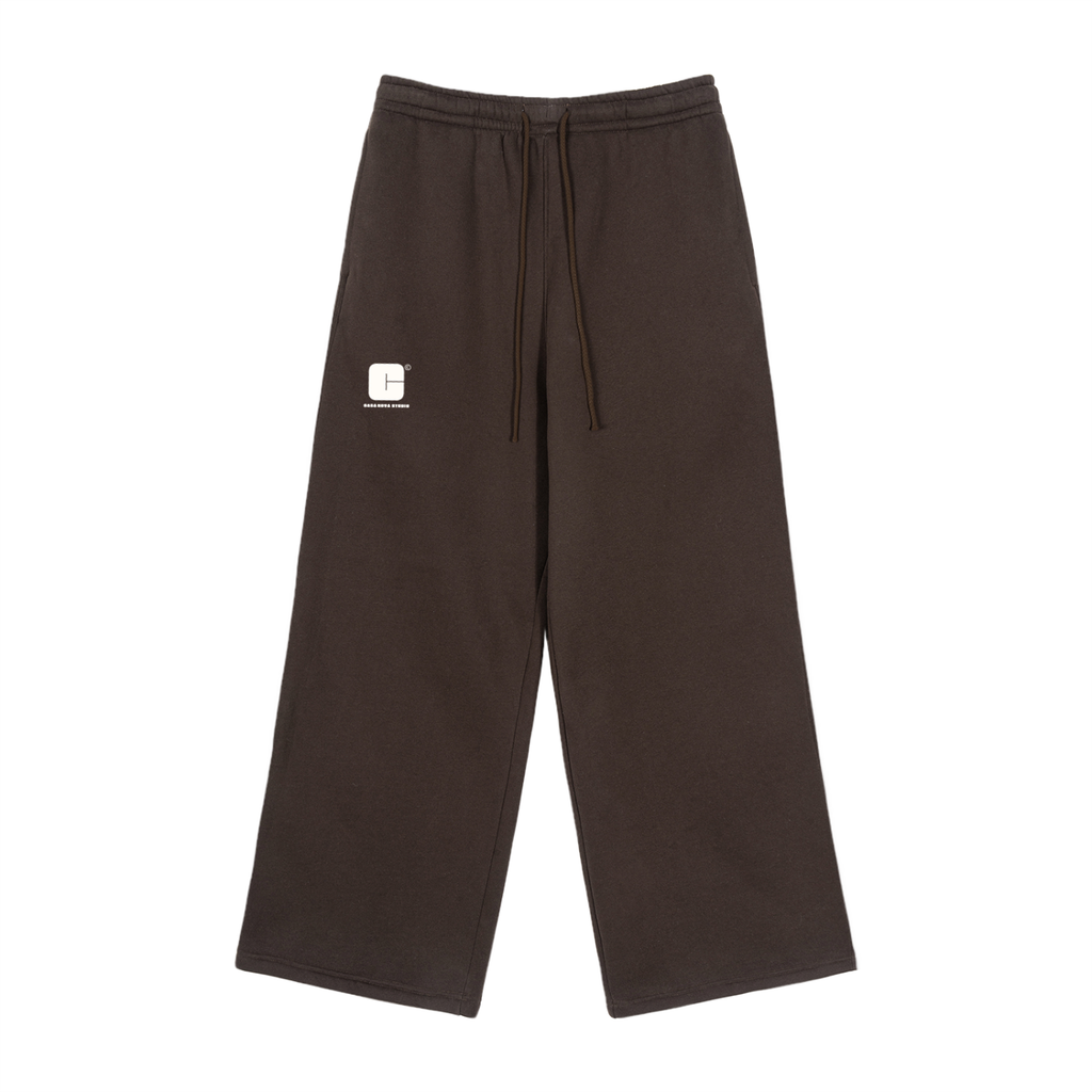 Fleece Drawstring Straight-Leg Sweatpants