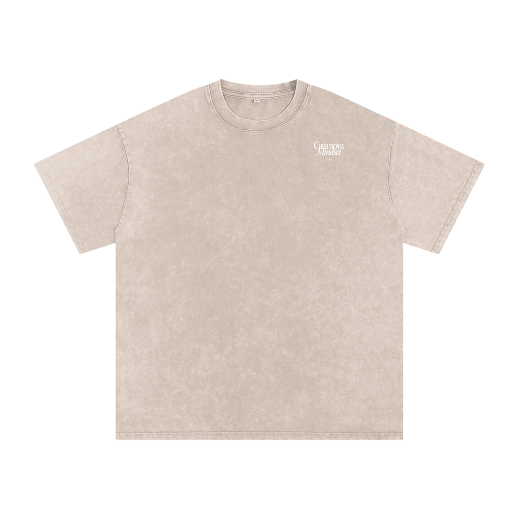 Snow Washed Oversized Cotton T-Shirt