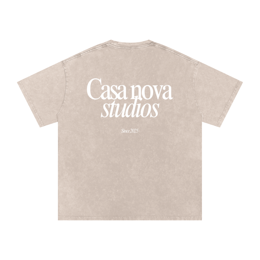 *Snow Washed Oversized Cotton T-Shirt