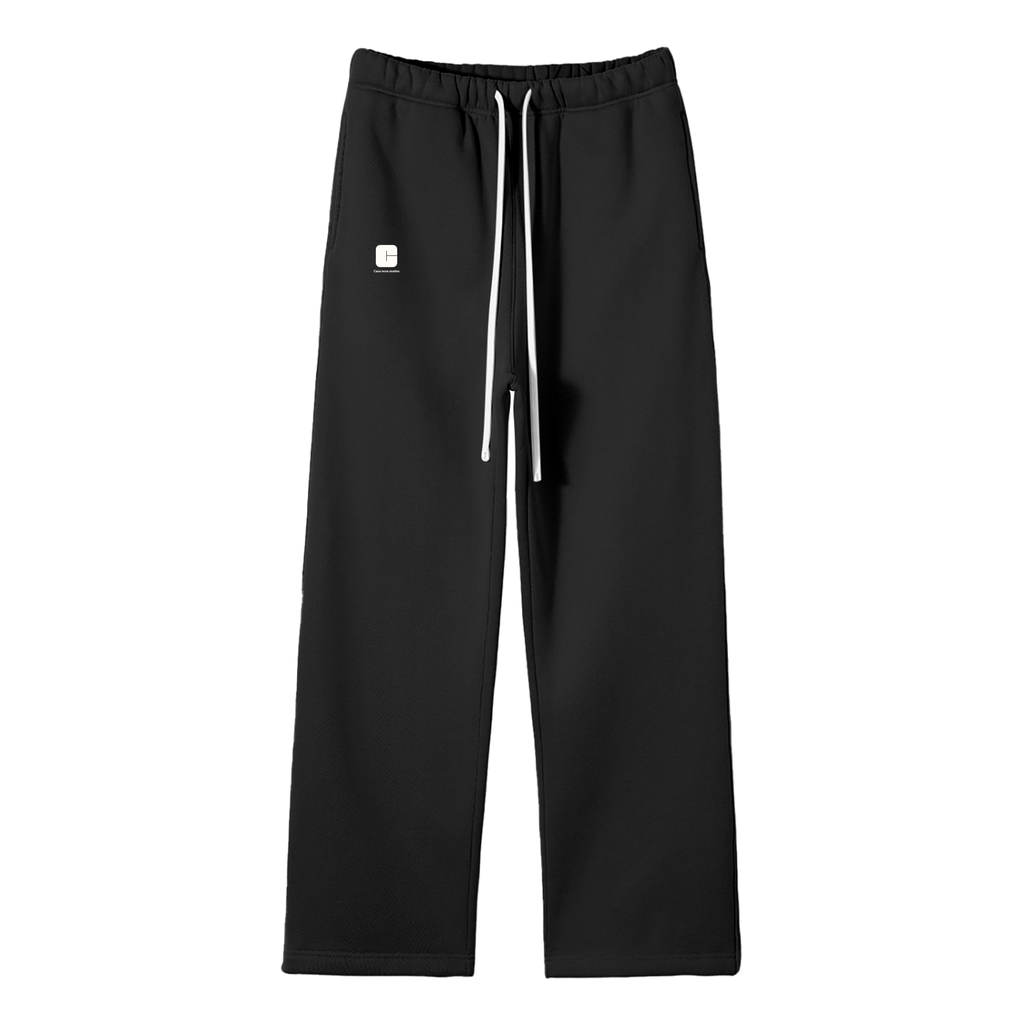 Unisex Solid Color Fleece Straight Leg Pants