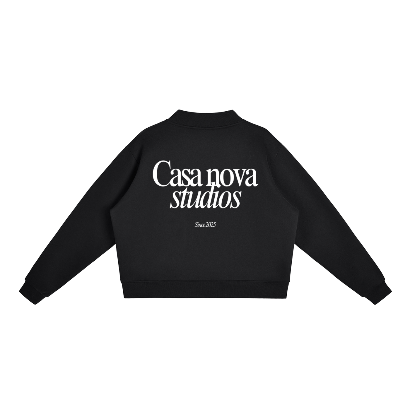 Women Essential Fleece Mock-Neck Crew Sweatshirt