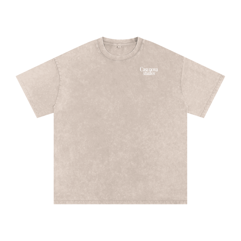 *Snow Washed Oversized Cotton T-Shirt